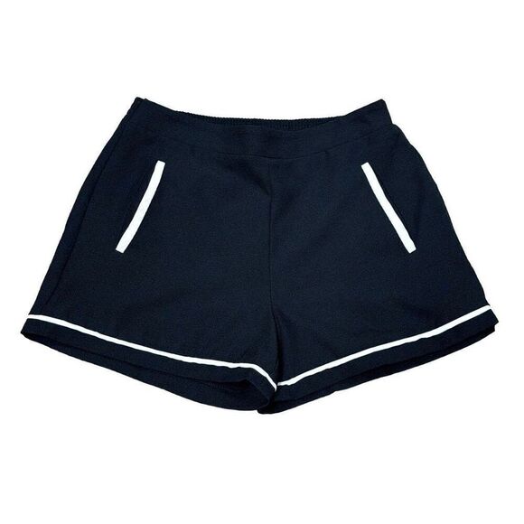Elodie Black & White Trim Dress Shorts Size Medium NEW - Picture 1 of 6